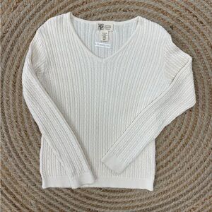Parkhurst Cream V-Neck Sweater